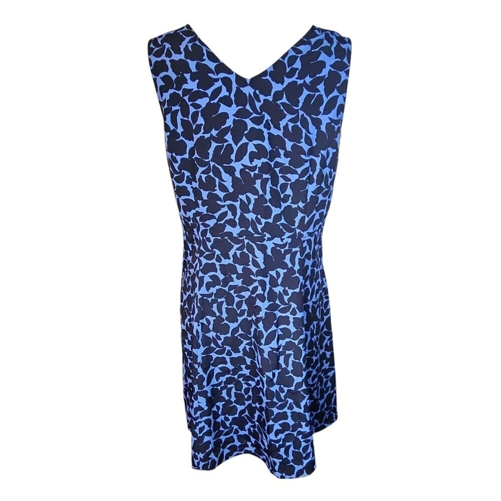 Uniqlo Dress Womens Size L Large Blue Printed V Neck Sleeveless Mini NWT New‎ - Picture 3 of 8